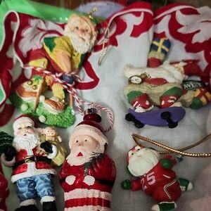 Festive Santa Claus Ornaments Set